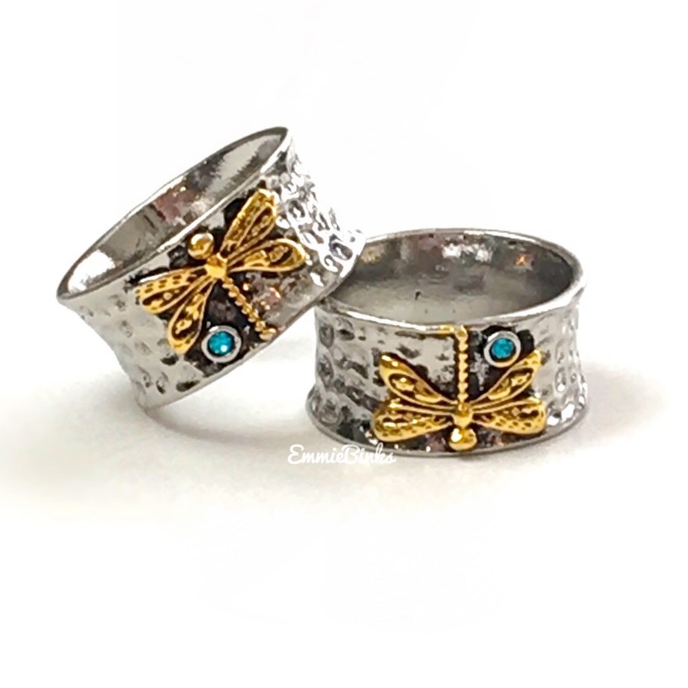 RESTOCKED New FP Textured Dragonfly Band Statement Ring - Picture 1 of 13